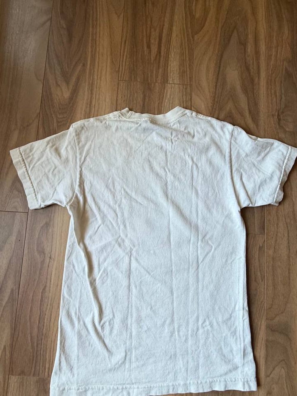 PARANOID Streetwear "Sick World" Skull Graphic T-Shirt Off White Mens Small - Picture 4 of 5